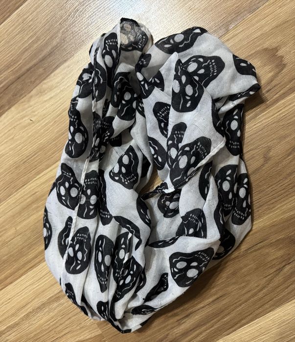 Шарф инди слиз, архив , довгий шарф, indie sleaze, череп, y2k, opium