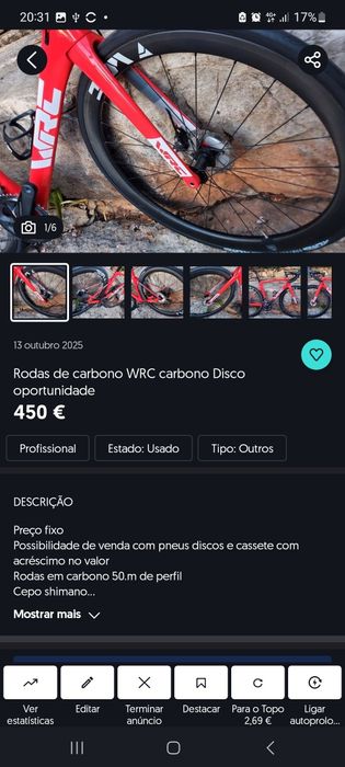 Rodas de carbono disco