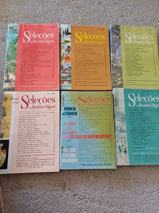 6 revistas Selecções do Reader's Digest anos 70/80