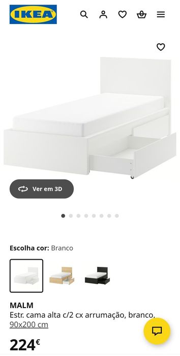 Cama solteiro IKEA malm