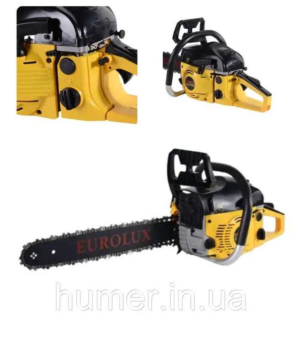 Ланцюгова бензопила EUROLUX 18" (52 см³, 9000 об/хв)