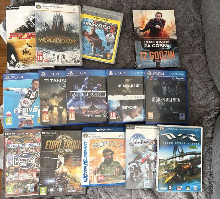 Zestaw gier PS4, PS3 i PC – komplet, idealny stan