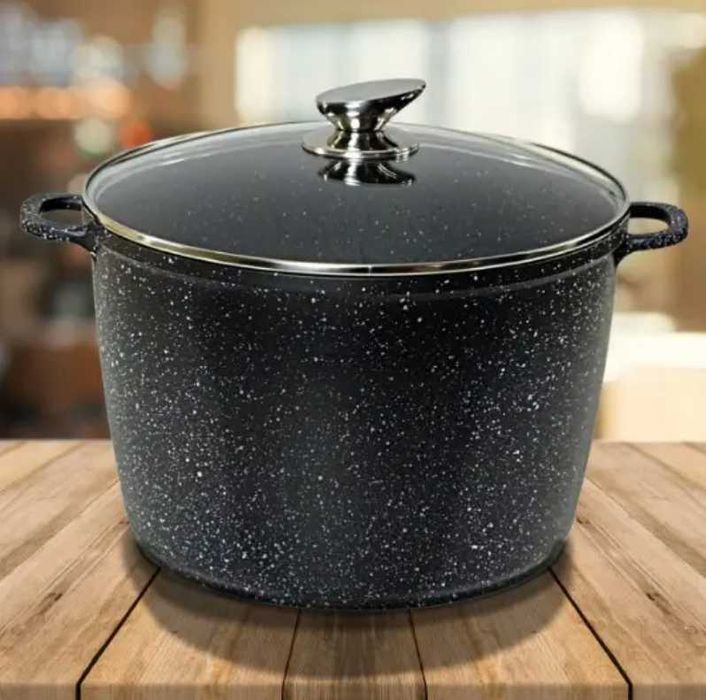 Казан  глубокий 6,2л  с мраморным покрытием кастрюля  Edenberg EB-1171