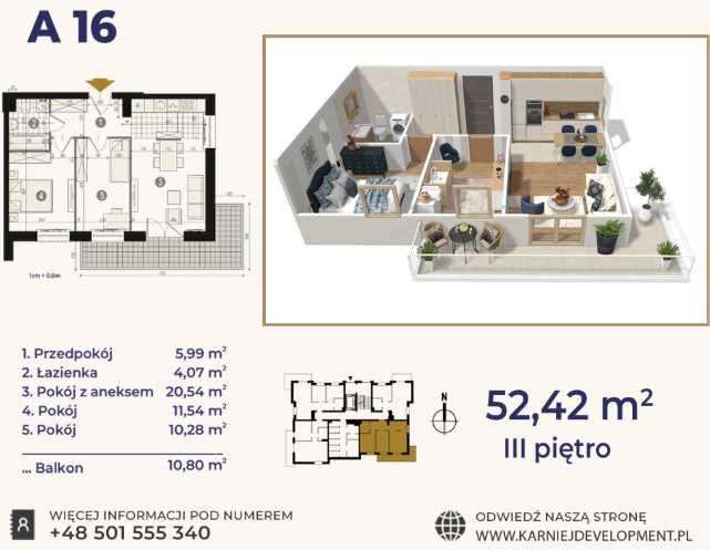 Nowe mieszkanie 3 pokojowe Gołdap - centrum