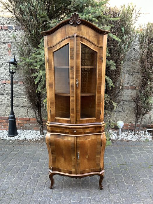 Witryna Ludwikowska Norożnikowa Ludwik Intarsja Kredens Po Renowacji