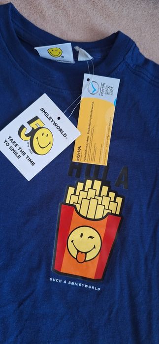 Zestaw - nowe spodnie dresowe i koszulka Smiley World 98/104