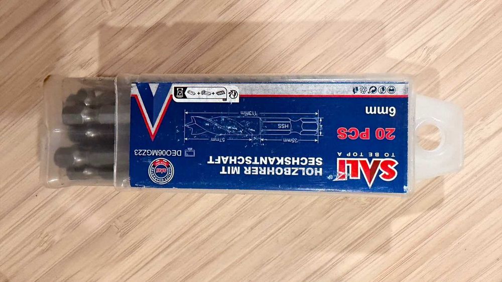 20 Brocas para Madeira 6 mm SALI – 6€