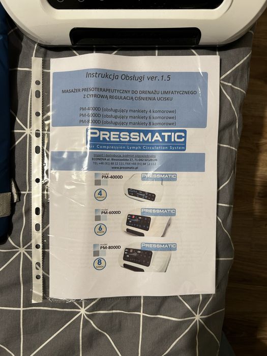 Pressmatic 6000D  urządzenie do masażu i presoterapi