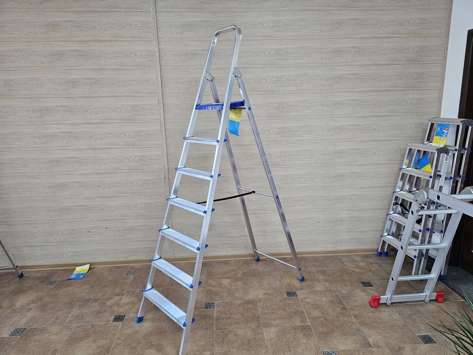 Лестница Стремянка Алюминиева на 7 ступеней До 200кг Украина Качество