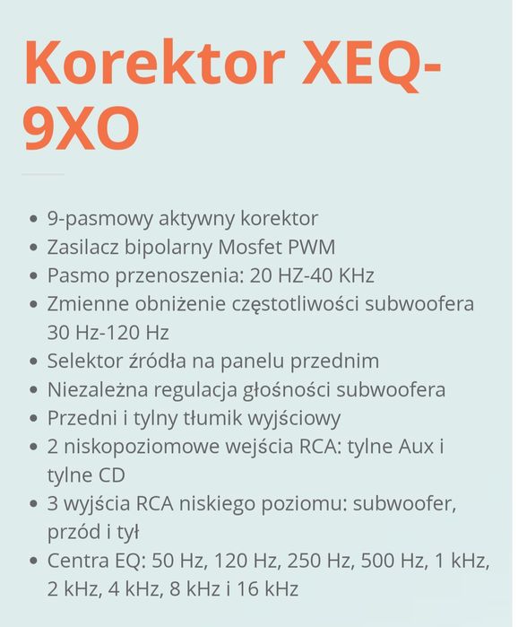 Pasmowy korektor przedwzmacniaczowy