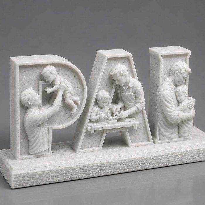 PAI Decorativo em Impressão 3D - Presente Especial para o Dia do Pai | 19x10 cm