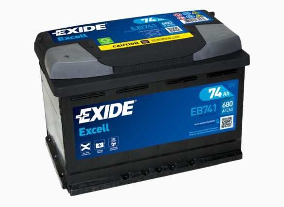 NOWY Akumulator Exide Excell 74Ah 680A 12V MELOX Varta Prawy plus +