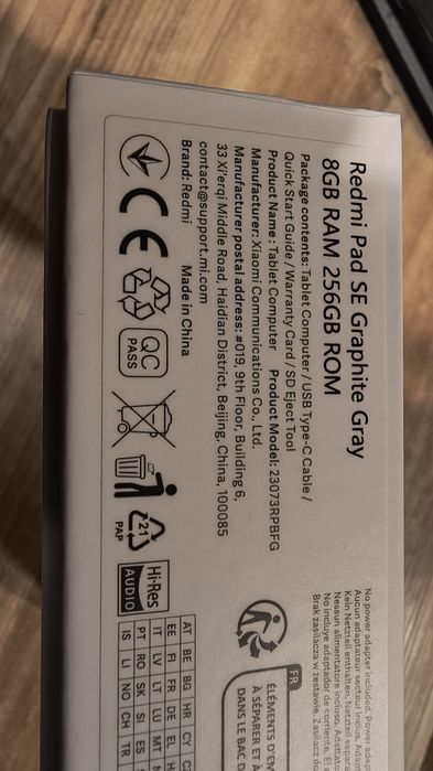 Tablet Redmi PAD SE  8gb/256gb Gwarancja