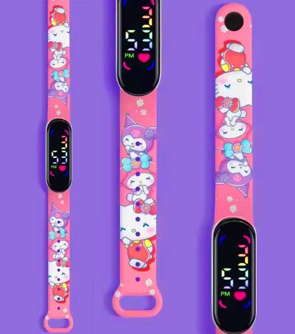 Kuromi My Melody Hello Kitty wodoodporny zegarek cyfrowy LED