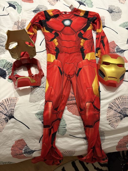 Fato halloween/carnaval homem de ferro 5/6 anos