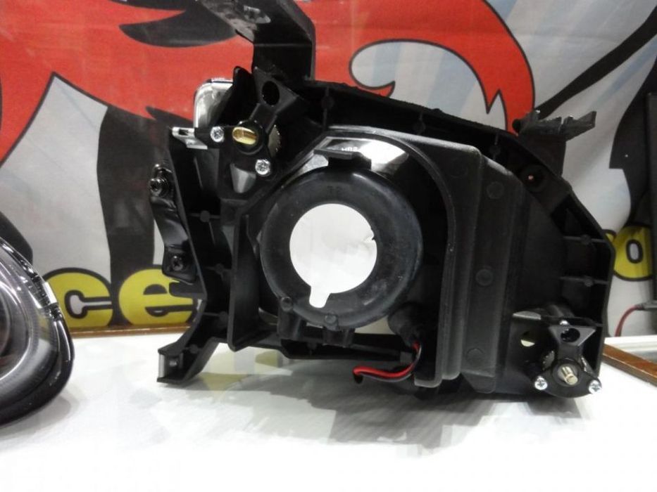 Faróis frontais com lâmpadas HOD 5000k para Honda crx del sol 92-97 Fundo preto JDM look