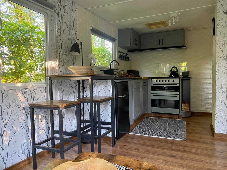 Domek nad jeziorem Białoławki pomost łódka