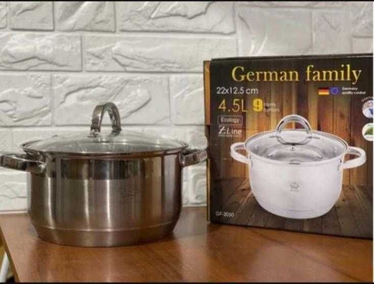 Кастрюля 4,5 литра из нержавеющей стали German Family GF-2050 каструля
