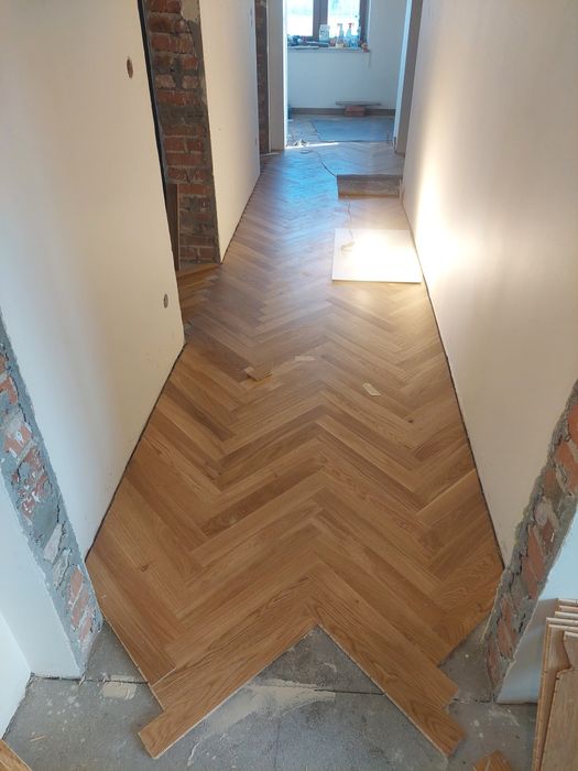 Parkiet dębowy klepka , jodełka, ogrzewanie podłogowe