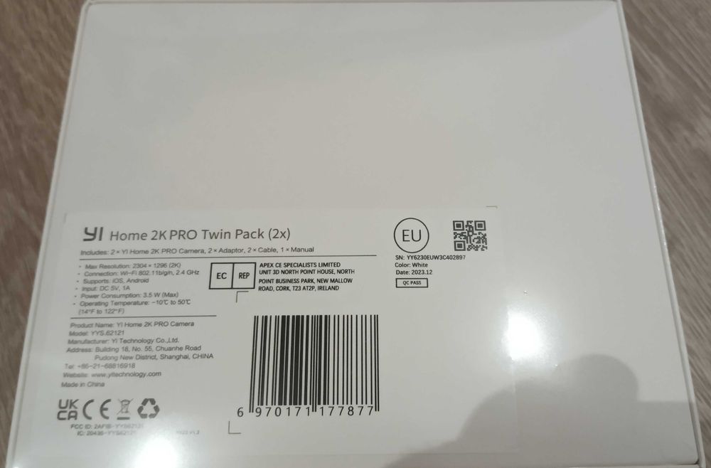 YI Home 2K Pro Twin Pack - 2 камери