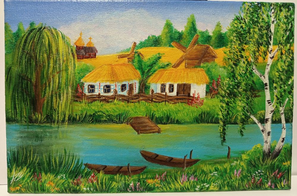 Картина "Сільський пейзаж"