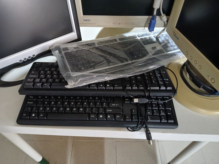 Monitores e teclados