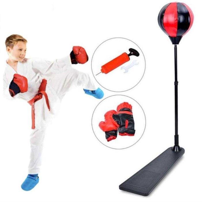 Дитячий боксерський набір груша на стійці + рукавички боксёрский набор