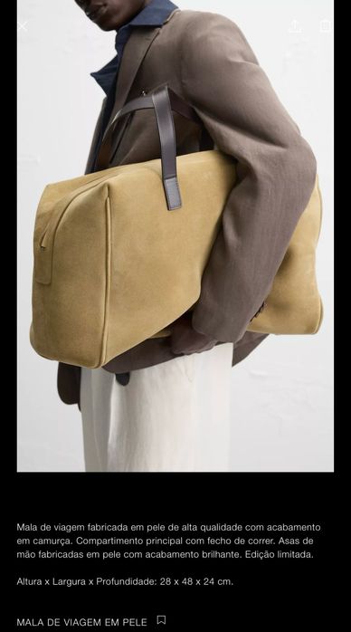 Mala De Viagem Em Pele Zara NOVO