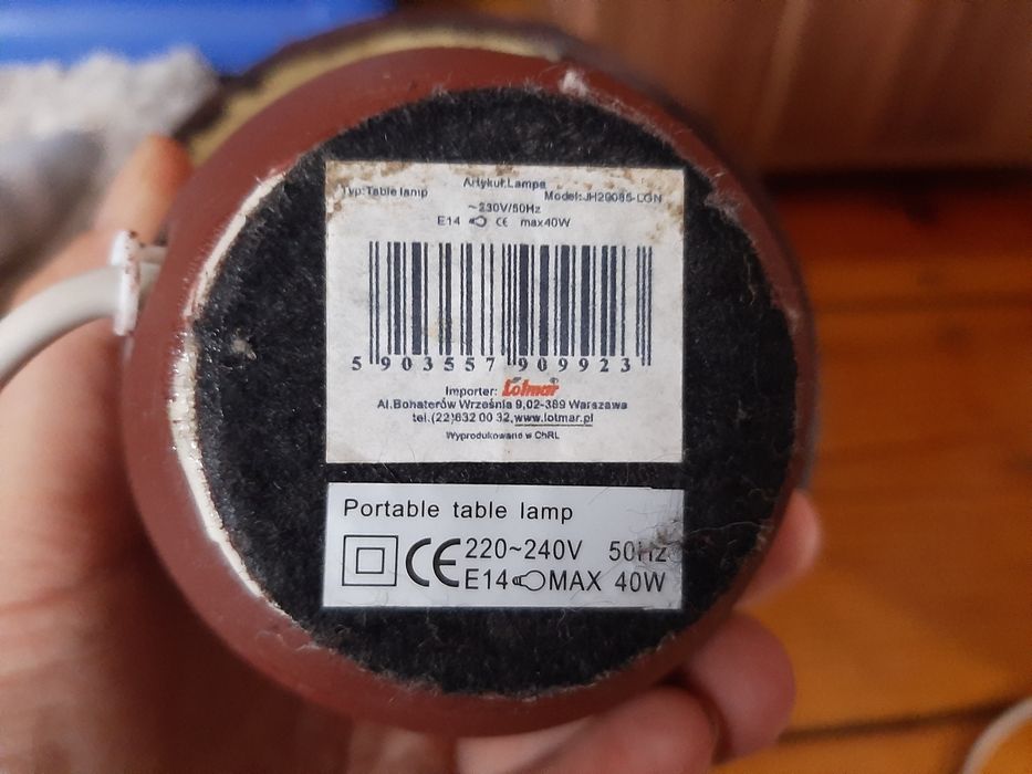 Lampka nocna brązowa