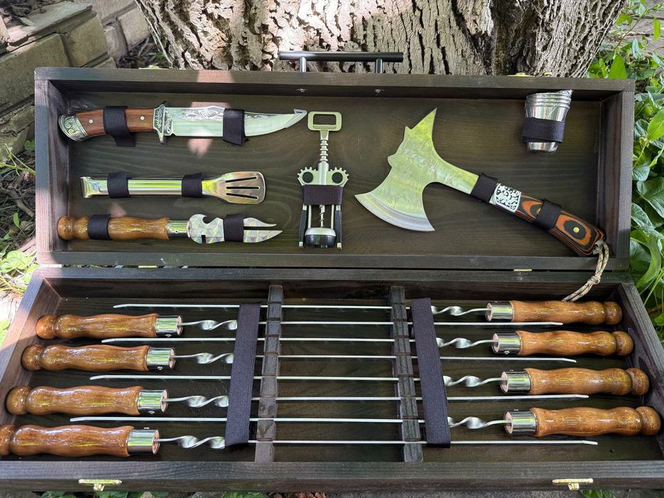 Подарок шампура 3 мм в кейсе зсу мужчине командиру на день рождения