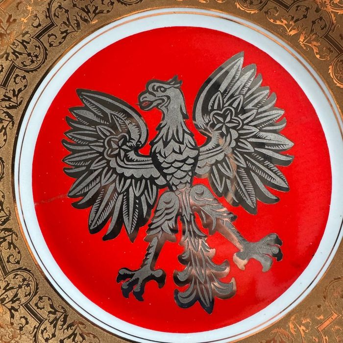 Patera Patriotyczna Z Orłem PRL Porcelana Wawel