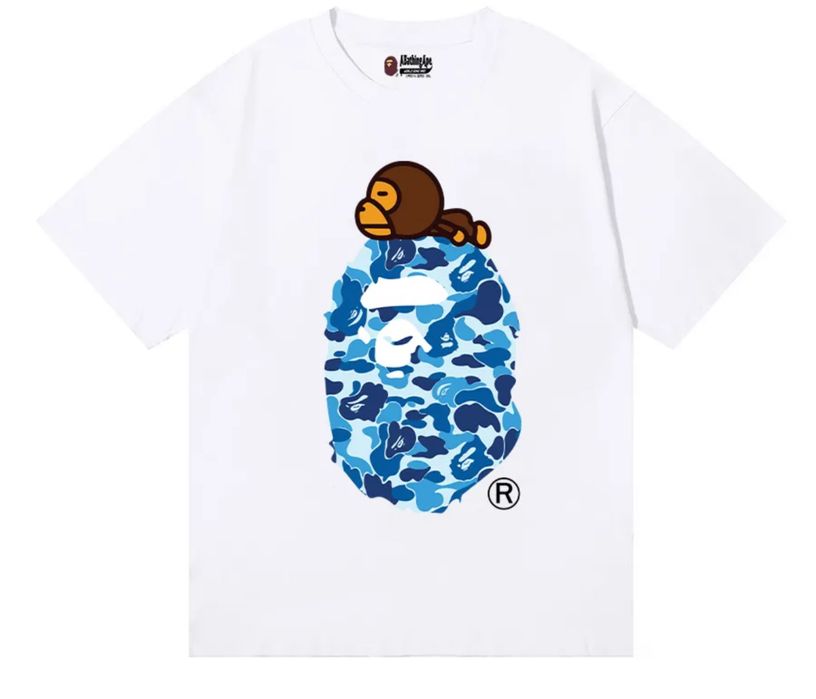 Мужские футболки   BAPE A Bathing APE Baby Milo унисекс Бейп Бэйп