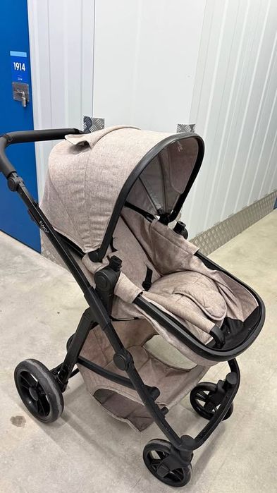 Carrinho de Bebé Asalvo Two+ 2 Beige | Alcofa + Cadeira + Capa de Chuva