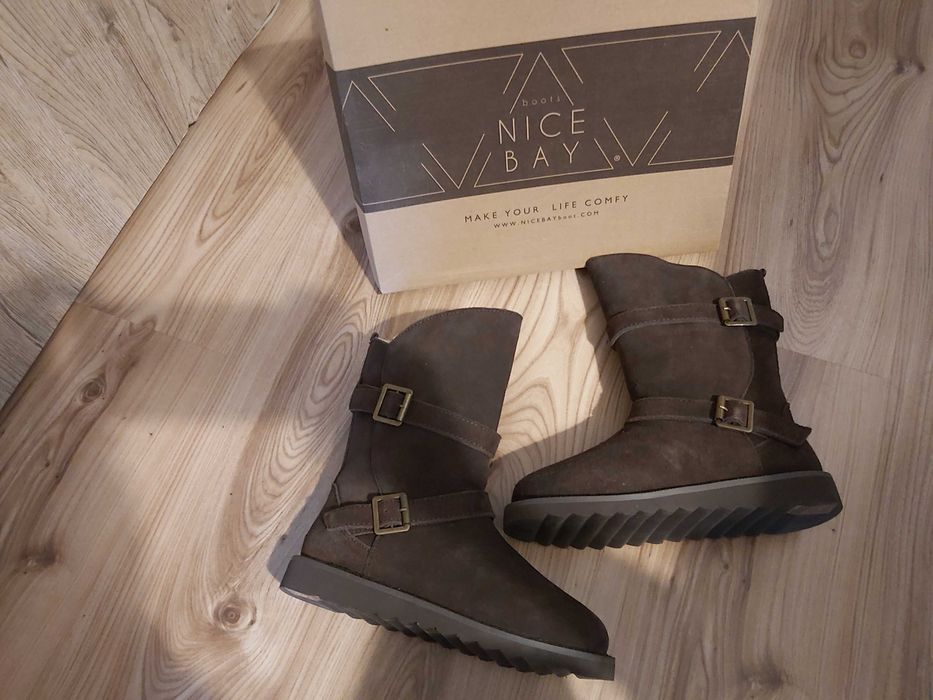 Buty zimowe NICEBAY zamszowe wkładka 22 cm