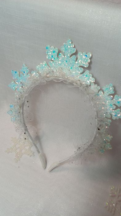 Обідок сніжинка. Обруч новорічний.