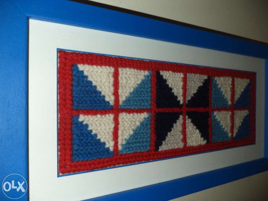 Quadros de Arraiolos - artesanato (feito â mão) moldura feita à medida