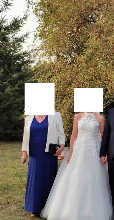 Suknia ślubna kolor ivory, kość słoniowa.