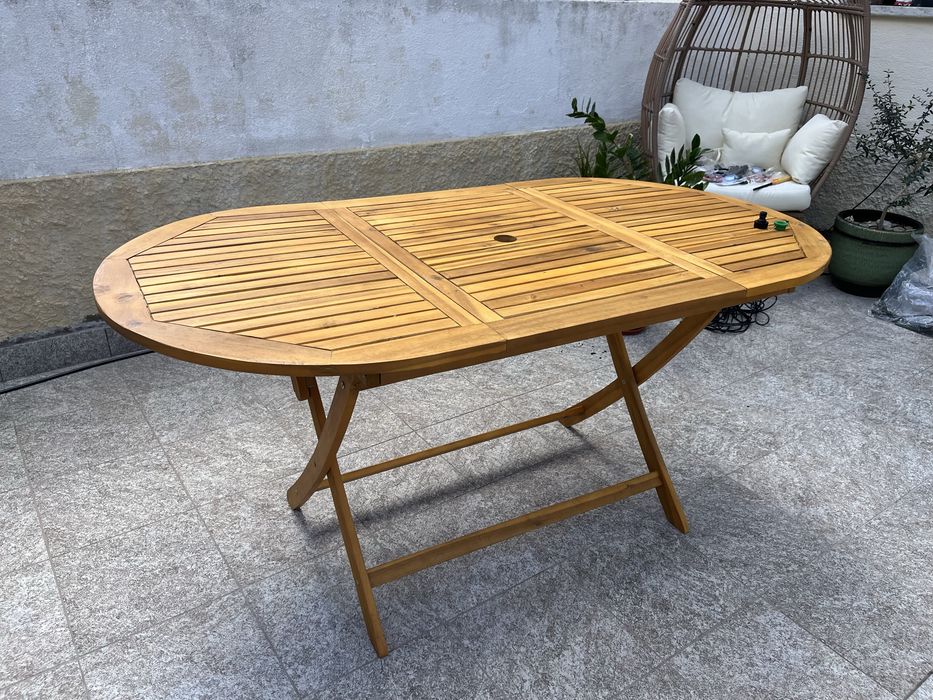 Mesa exterior madeira oval NOVA