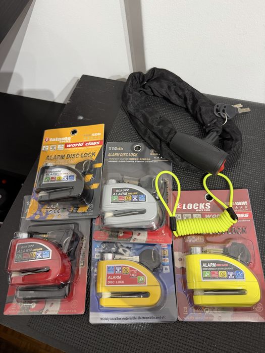 Cadeado com alarme/corrente antifurto 35€ varias cores
