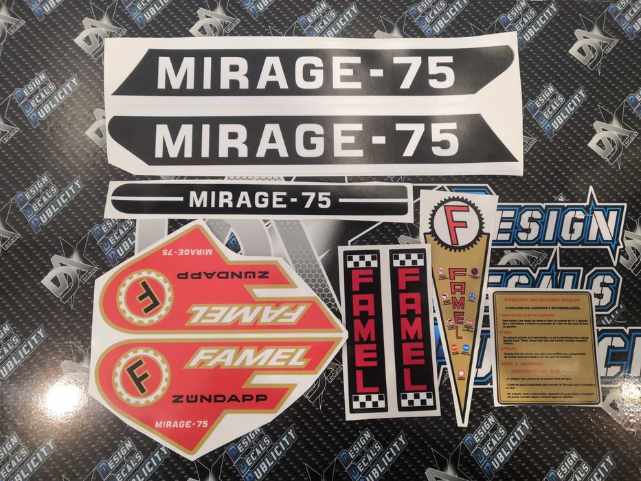 Autocolantes para Famel Mirage 74, 75, 76