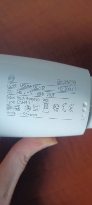 Napęd/silnik blendera Bosch