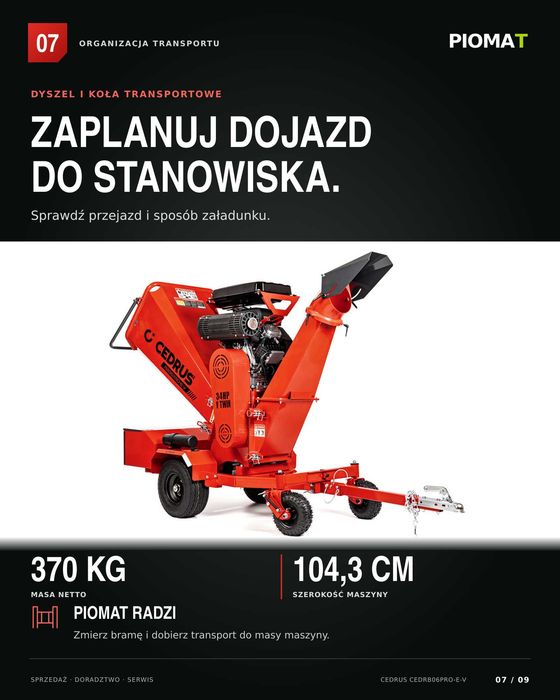 Cedrus CEDRB06PRO-E-V rębak do 15 cm 2 cylindry 34 KM