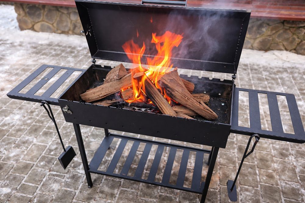 Мангал Гриль Барбекю 4мм міцний метал 12 шампурів Оплачуємо доставку