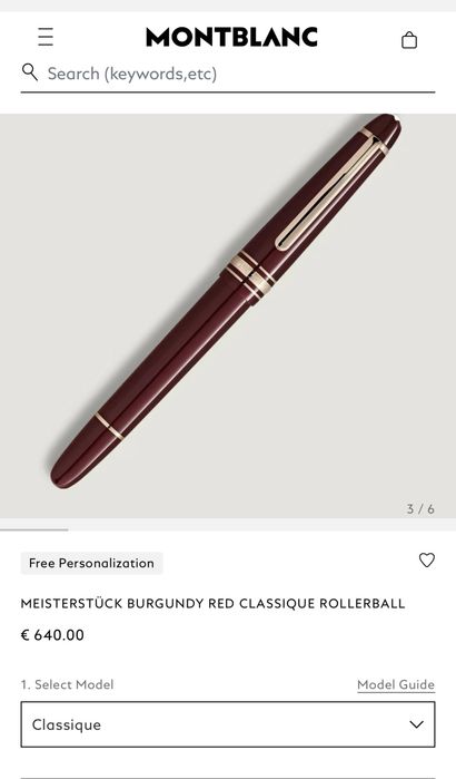 Caneta Montblanc Meisterstück Rollerball