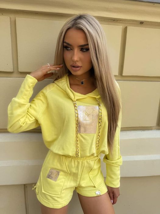 Bluza La Monne Uni beżowa żółta niebieska rozowa