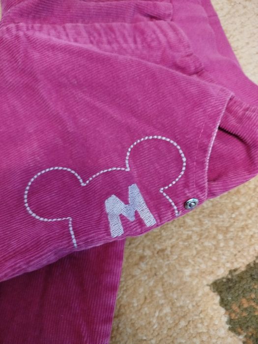 Ocieplane spodnie sztruksowe r. 98 z Mickey