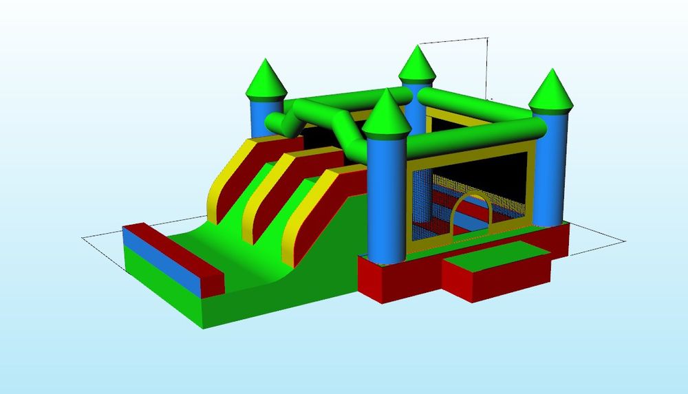 Insuflável duplo slide colorido (novo)