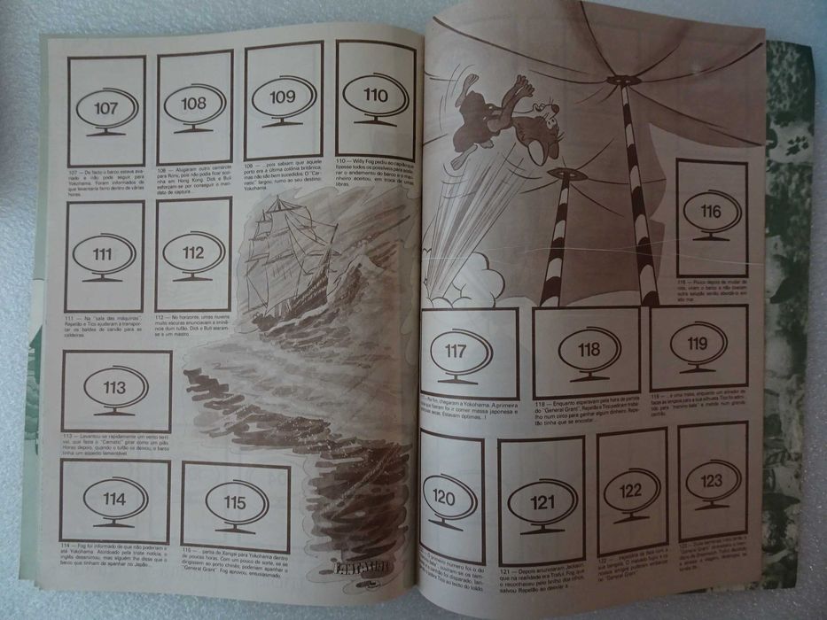 Caderneta de cromos vazia - A volta ao mundo com Willy Fog