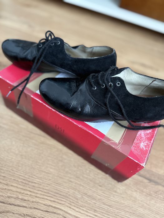 Sapatos de dança classica e latina em pele pretos marca DSI