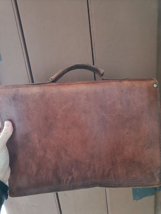 Mala de couro vintage